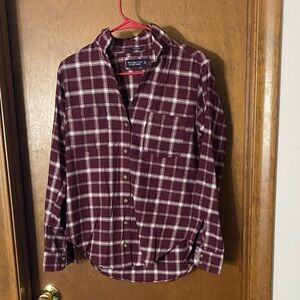 Abercrombie & Fitch Women’s Plaid Boyfriend Flannel Shirt XS